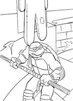 dla chłopców kolorowanki Wojownicze Żółwie Ninja Donatello numer  22